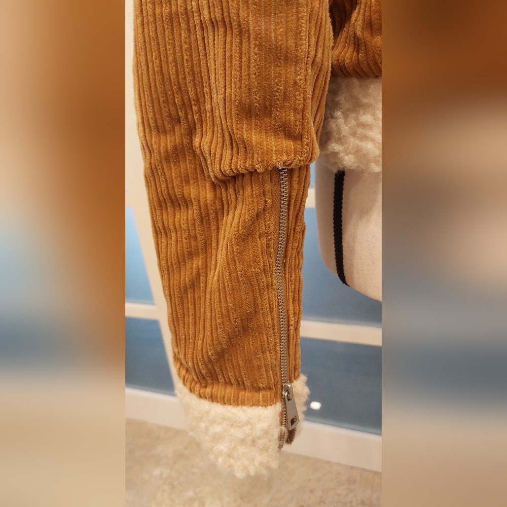 BDG Tan Teddy Jacket with Cream Accents - Picture 5 of 12